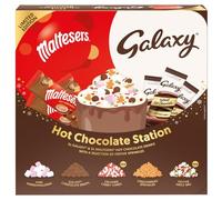 Galaxy & Maltesers - Hot Chocolate Gift Set, 6 Sachets with Festive Toppings - Christmas, Easter, Gift, Easter, Valentines, Mothersday