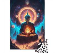 Galaxy Meditation Light 1000pcs Mini Puzzle For Adults Challenging | 70x50cm Cardboard Living Room Decor Durable Structure Friend Gift Brain Training