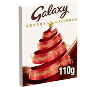 Galaxy Milk Chocolate Advent Calendar 2025, Ideal for 24 Days Christmas Countdown or Xmas Chocolate Gift Box For vegetarians Adults Men Women Boys Girls, or Snacks - 110g