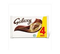 Galaxy Milk Chocolate Bars, Chocolate Gift, Movie Night Snack, Sharing Pack 4 x 42g