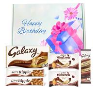 Galaxy Milk Chocolate Bars Multipack Hamper Gift Box | Assorted Chocolate Sweets Selection for Birthdays, Kids, Movie Nights, Xmas Eve Box, Small Gifts for Chocolate Lovers (Birthday 3)