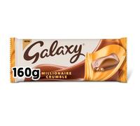 Galaxy Millionaire Crumble Chocolate Bar Caramel Biscuit 160g