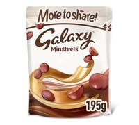 Galaxy Minstrels Milk Chocolate Bag, 195g, Ideal for Christmas Chocolate Gifts, Snacks or Hamper