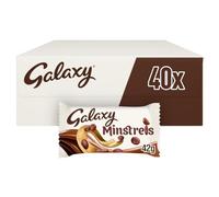 Galaxy Minstrels Milk Chocolate Bags Bulk Box, 40x42g | Classic Crispy Coated Milk Chocolate, Bulk Chocolate & Sweets Box, Ideal for Premium Hamper Filler & Delightful Bag Sweets