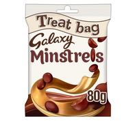 Galaxy Minstrels Milk Chocolate Buttons Treat Bag 80g ( pack of 20 )