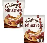 Galaxy Minstrels Milk Chocolate Covered Buttons, 118g, 2 Pack