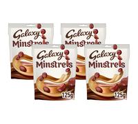 Galaxy Minstrels Milk Chocolate Pouch Bag 125g (Pack of 4)
