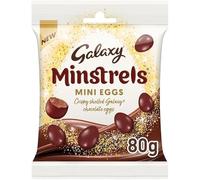 Galaxy Minstrels Mini Eggs, Crispy Shelled Chocolate Eggs, 80g