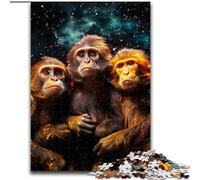 Galaxy Monkey Puzzle 1000 Pieces Jigsaw Wooden Puzzles for Teenagers & Teens, Ideal Birthday size : 50x75cm