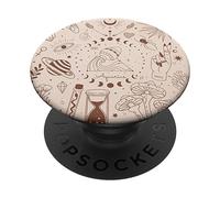 Galaxy Moon Phases Celestial Cute Zodiac Sign Aquarius PopSockets Adhesive PopGrip