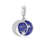 Galaxy Moon Star Charms for Pandora Charms Navy Blue Celestial
