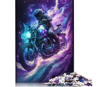 Galaxy Motorcycles Adult Jigsaw Puzzle Premium 100% Recycled Board Problem Solving Puzzles for Adult Children 1000pcs (75x50cm)