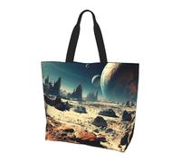 Galaxy Nature Milky Way Atmosphere Planet Shoulder Bag,Large Capacity Reusable Grocery Shopping Bag,Women'S Ultra-Light Handbag Tote Travel