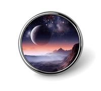 Galaxy Nature Planet Badge Holder Exquisite Round Badge with Picture Pin DIY Button Badges Personalized Metal Button Pin Fashion Brooch Crafts Gifts Clothes Decorative Pins