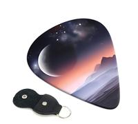 Galaxy Nature Planet Guitar Picks 6-Pack - Pick Set (0.46mm / 0.71mm / 0.96mm) Suitable For Guitar And Ukulele Playing