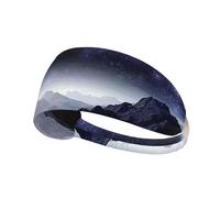Galaxy Nature Planet Print Sports Headbands For Men Women, Moisture Wicking Sweat Band Elastic Wide Hair Bands,For Running, Cycling, Basketball, Gym Exercise, Football