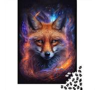 Galaxy Nebula Fox 1000 Puzzles for Adults Stress Reliever Adult Puzzle Games for Adult Children 1000pcs (38x26cm)