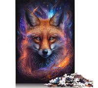 Galaxy Nebula Fox Jigsaw 1000 Pieces for Adults Creative Games Puzzle Games for Adults for Kids 1000pcs (75x50cm)