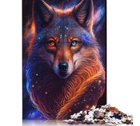 Galaxy Nebula Fox Puzzle Precise Interlocking Paper Rectangular Jigsaw Puzzle for Adult Children Unique Gift 1000pcs (75x50cm)