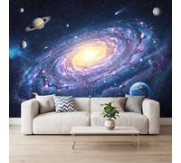 Galaxy Nebula Photo Wallpaper 400x280 cm | Science Fiction Dreamy Modern Non-Woven Wall mural, for living room bedroom kitchen