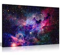Galaxy Nebula Space Canvas Wall Art, Large 91x61cm, Framed Ready to Hang