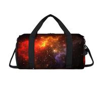 Galaxy Nebulosity Sport Duffel Bag with Shoes Compartment Galaxy Space Overnight Weekender Bags Travel Gym Luggage Organizer for Women Men Kids Girls Boys