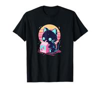 Galaxy Night Kawaii Strawberry Milk Cat Aesthetic T-Shirt