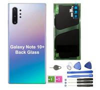 Galaxy Note 10+ Back Cover Glass Housing Door Replacement with Camera Lens Parts for Samsung Galaxy Note10+ Note 10+ 5G +Tools + Eject Pin (Aura Glow)