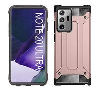 Galaxy Note 20 Ultra Case, Galaxy Note 20 Ultra Shockproof Case Premium Protective Poly-carbonate Hybrid Anti Slip Flexible Inner Protection Phone Cover for Samsung Galaxy Note 20 Ultra (ROSE GOLD)