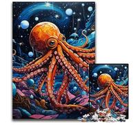 Galaxy Octopus 1000 Piece Jigsaw Puzzle cardboard Jigsaw Puzzles Challenging Brain Teaser, Family Activity, Home Decor, 26X38CM/10.23x14.96inch