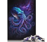 Galaxy Octopus 1000 Piece Jigsaw Puzzles for Adults 100 Percent Recycled Paper Hard Puzzles for Children 1000pcs (75x50cm)