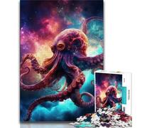 Galaxy Octopus 1000 Piece Jigsaw Puzzles for Adults & Teens,Educational Game Challenge Toy Wall Decoration Unique Birthday And Xmas Gifts (38x26cm)