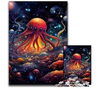 Galaxy Octopus 1000 Pieces Puzzles for Adults Wooden Jigsaw Ideal for Lover, Perfect Christmas, New Year, Valentine's Gift 50x75CM/19.68x29.52inch