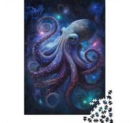 Galaxy Octopus Puzzle Rectangular Paper Board Paper Rectangular Jigsaw Puzzle for Adult Children 1000pcs (38x26cm)