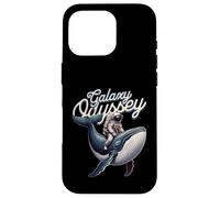 Galaxy Odyssey Astronaut Riding Cosmic Whale Art Case for iPhone 16 Pro