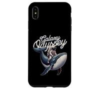 Galaxy Odyssey Astronaut Riding Cosmic Whale Art Case for iPhone XS Max