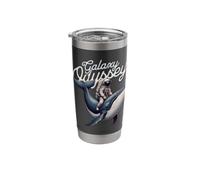 Galaxy Odyssey Astronaut Riding Cosmic Whale Art Stainless Steel Insulated Tumbler