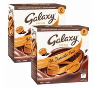 Galaxy Orange Hot Chocolate Pods 8pk x 2, Dolce Gusto Compatible Pods, Xmas Special Treat with Welari Thank You Card | (2pack)