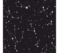 Galaxy Outdoor Fabric by The Yard,Outer Space Constellation Upholstery Fabric for Chairs,Chic Universe Starry Sky Fabric for Home DIY Projects,2 Yards,(L184*W150cm) Black White