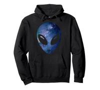 Galaxy Outer Space Alien Face Head Pullover Hoodie
