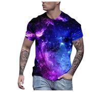 Galaxy Outer Space Unisex Men's Shirts Galaxy Solar System Planets Nebula Shirt Fashion Casual Novelty Tees 3D Graphic Adults T-Shirts Teens Top
