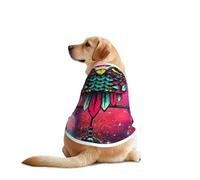 Galaxy Owl Print Dog Outfit Sleeveles, Funny Pet Dog Clothes Machine Washable Shirt Vest For Medium Large Dogs