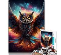 Galaxy Owl Puzzles 1000 Pieces for Adults,Challenging Game And Family Play for Is Ideal As A Gift for The Whole Family (50x75cm)