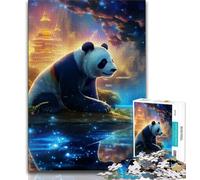 Galaxy Panda 1000 Piece Jigsaw Puzzles for Teenagers Gifts,Game Toys Every Piece Is Unique - Challenging Family Fun Game 38x26cm