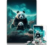 Galaxy Panda Jigsaw Puzzles 1000 Pieces for Adults Teens,Toys Educational Games Stress Relieving Great Gifts And Toys 38x26cm