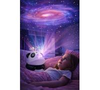 Galaxy Panda Projector Night Light with Bluetooth Speaker, 16 Colours Star Projector, Remote Control, Music Sync LED Lamp for Kids Bedroom, Gaming Room, Party & Relaxation