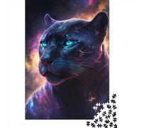 Galaxy Panther Paper 1000 Pieces Jigsaw Puzzle for Adults Creative Rectangular Puzzle Brain Exercise Challenge Game 1000pcs (38x26cm)