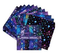 Galaxy Pattern Scrapbook Paper Pack, 24 Sheets Single-Sided Starry Night Craft Cardstock Paper for Scrapbooking, Card Making, Journaling, and DIY Art Projects 11.8'' x 11.8'' (D)