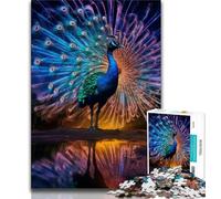 Galaxy Peacock JigsawPuzzle 1000 Pieces for Adults,Learning Educational Toys Family Games with Matching Poster And Trivia Sheet 38x26cm