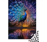 Galaxy Peacock Wooden Puzzles 1000 Piece Jigsaw Puzzles for Adults Educational Game Challenge Toy Christmas Eve Gifts 1000pcs (75x50cm)